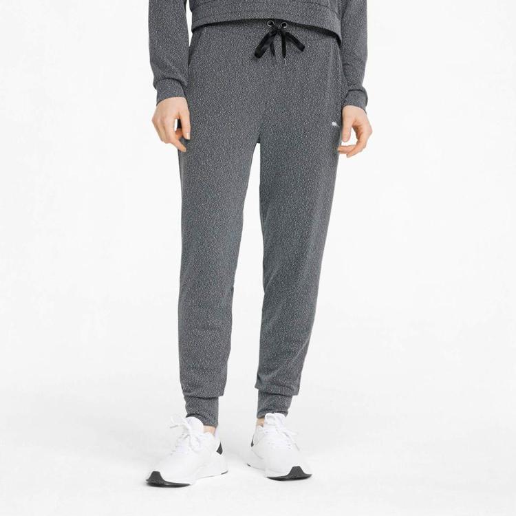 Puma Solid Color Jogging Fitness Tapered Pants Women Bottoms Gray 521626-01