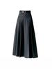 High-Waisted A-Line Pleated Midi Skirt - Elegant, Slimming Autumn Style for Women