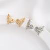 Fashion Copper Zircon Butterfly Beads DIY Bracelets Accessories Spacer Beads Shiny Jewelry Supplies Bracelets Making