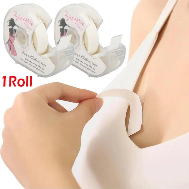Double Sided Body Tape Self-Adhesive Bra Clothes Dress Shirt Secret Sticker Clear Lingerie Tape Anti-naked Invisible Chest Patch