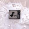 Dinosaur Games Enamel Pins Custom Television Brooches Lapel Badges Cartoon Animal Jewelry Gift for Kids Friends