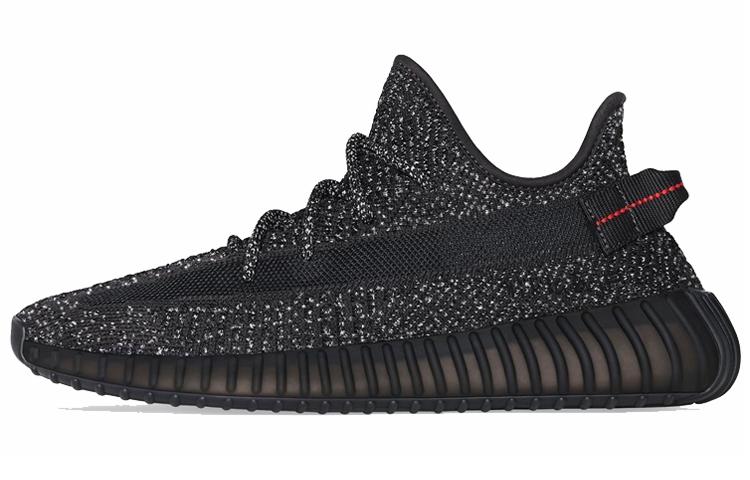 Yeezy Boost 350 Adidas Originals V2  Черный светоотражающий  FU9007 36