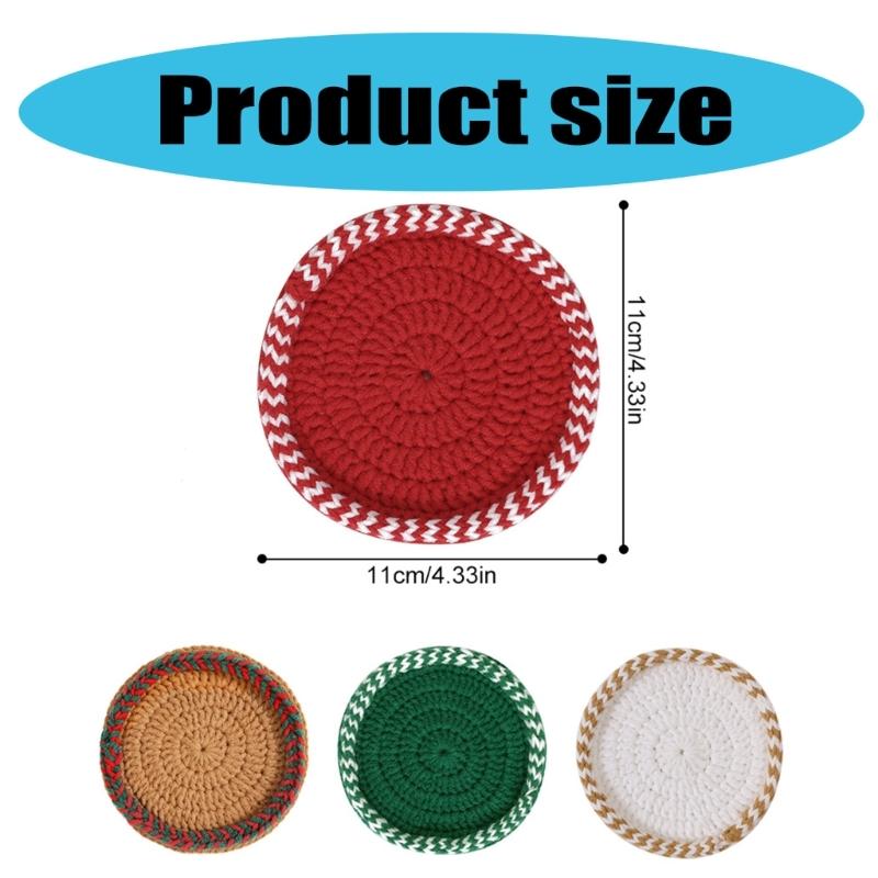 Crochet Kits Christmas Coaster Crochet Yarn Set Crochet Needle Crochet Starter Kits with Stitching Markers Thread