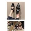 Women Flat with Shoes 2025 Designer Luxury Buckle Fashion Ladies Flats Shoes Slingback Pointed Toe Casual Female Sandals Mules