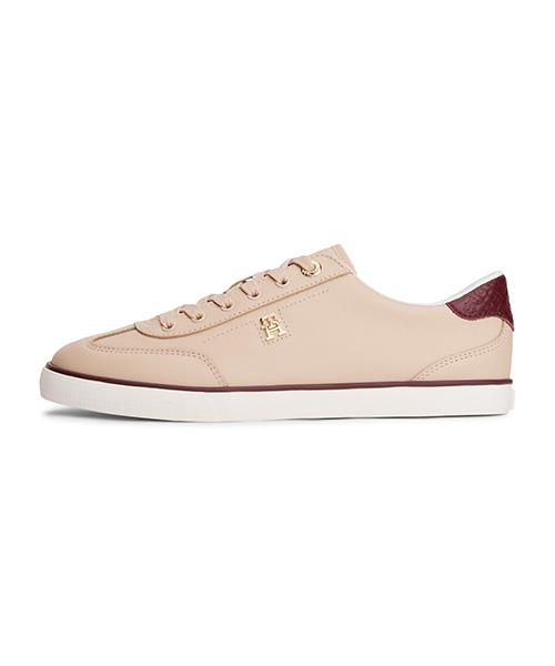 [Tommy Hilfiger] Низкие кожаные кроссовки - Бежевый T52G1ARS170WT10JY 36