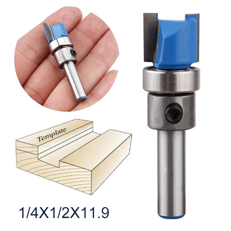 4pcs 1//4 Shank Mortise Template Flush Trim Router Bit Cutter 6mm X 12mm X 45mm
