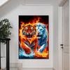 Lions And Tigers DIY Partial AB Full Round Drill Diamonds Dots Gem Art Kits for Adults Home Decor Diamond Dots Paintings 55x85cm