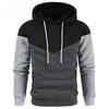 2024 Primavera e Outono Masculino Emendado Hoodie Roupas Casual Solto Moletom Street Wear Moda Masculina Esportes Pulôver Casaco