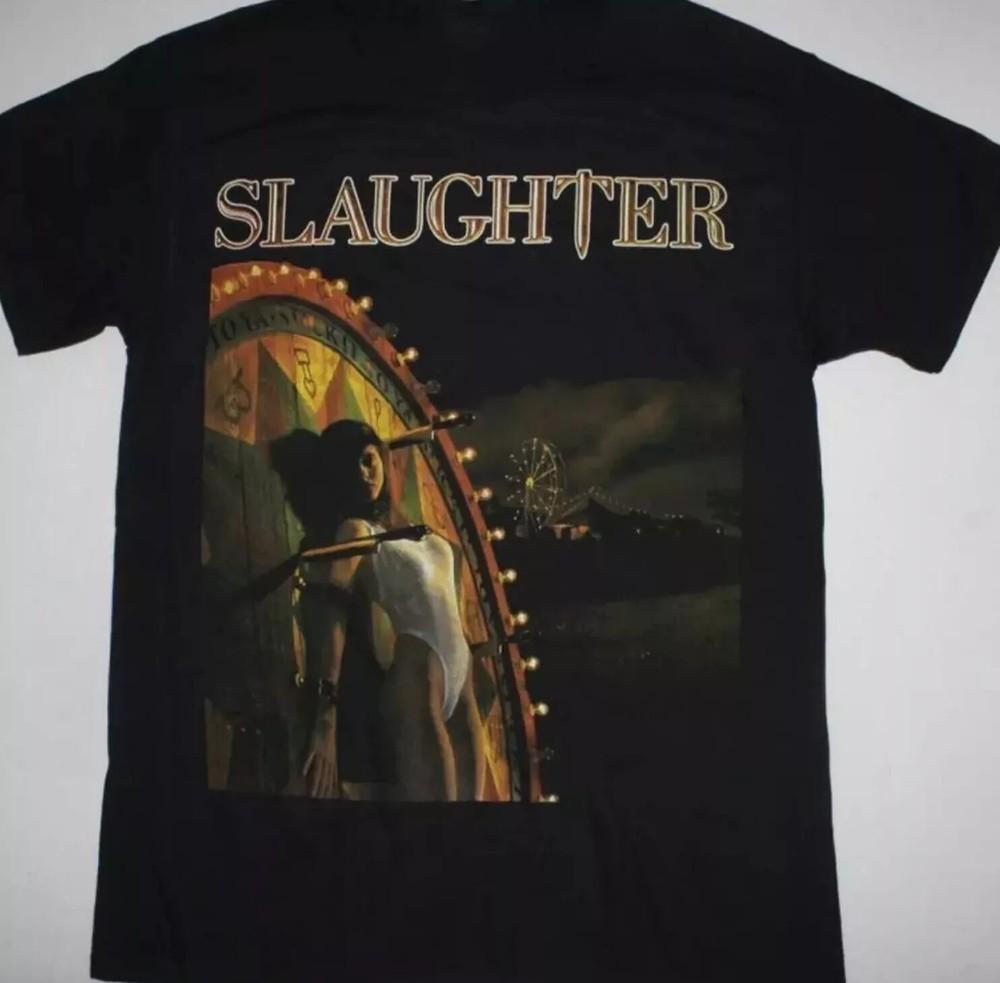 Slaughter rock band black T-Shirt Tops tees Men's Women's Unisex Tee All sizes S-4XL