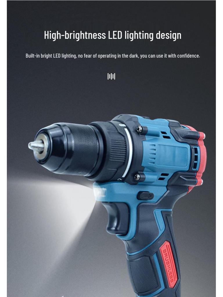 10mm Brushless Rechargeable Hand Drill & Electric Screwdriver - New Multifunctional Household Tool