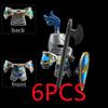 MOC Building Blocks Medieval Character Accessories Warhorses Militiamen Dragons Castles Knights Brick Gifts Toy Helmets Shields