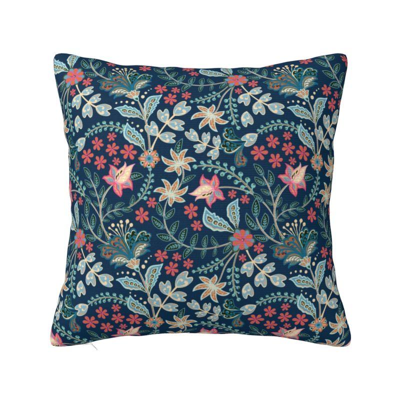 Custom Fashion Mexican Otomi Birds Texture Pillow Case 40x40cm Sofa Folk Floral Art Luxury Cushion Cover Car Pillowcase