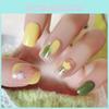 Simple Style Yellow Floral Jelly Double-sided False Nail Stickers A46