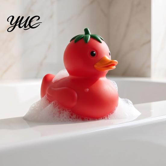 Easy to Knead Squishy Duck Tomato Toy, Slow Rebound Stress Relief Squeeze Cute Fruit Sensory Toys for Anxiety Fidget Soft Decompression Toy