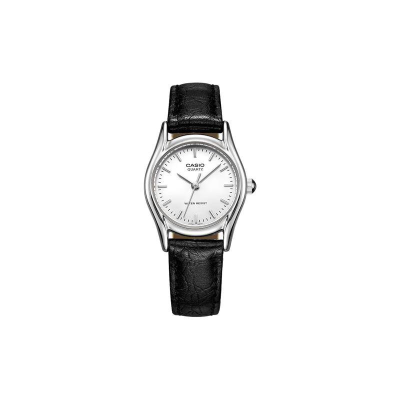 

Casio STANDARD Series Small Retro Quartz Movement Leather Strap Japanese and Korean Women s Watch White Dial LTP-1094E-7A белый