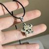 2026 Hollow Matte Color Irregular Oval Stone Unique Design Pendant Necklaces for Women Adjustable Rope Chain Chokers Jewelry