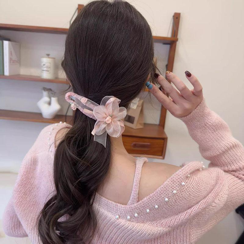 Elegante Chiffon-Blumen-Haarspangen Süße Fashiop Große Haarspangen Haarspangen Haarklammern Für Frauen Haarschmuck Geschenke