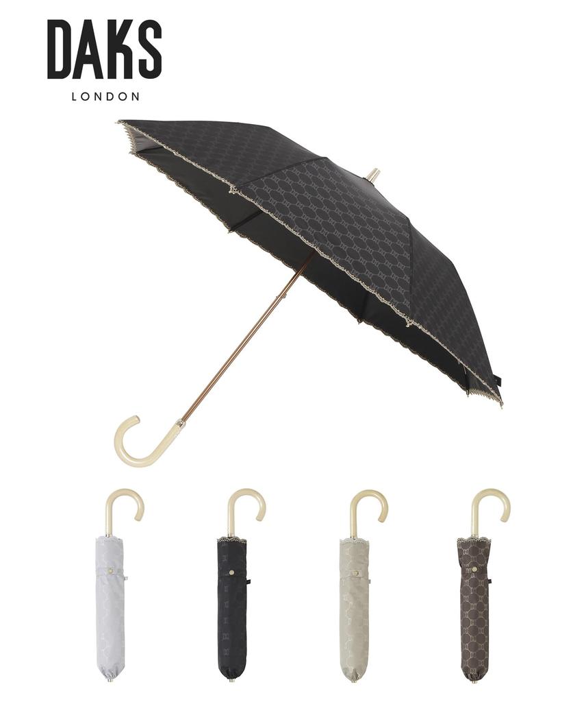 DAKS Folding Sun Rain and Heat Light Made in Rain Easy Jacquard Beige [Moonbat] Umbrella, Parasol, Umbrella, Shine, Shielding, 100% Blocking,