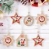 Festive Christmas Wooden Ornaments Set Of Twelve Including Santa And Snowflakes