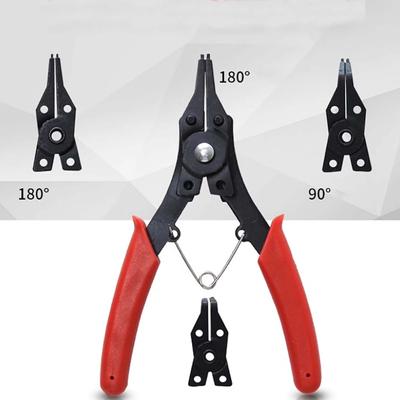 Multifunctional 4-in-1 Snap Ring Pliers, Internal External Right Angle Elbow Snap Ring Circlip Expansion Pliers