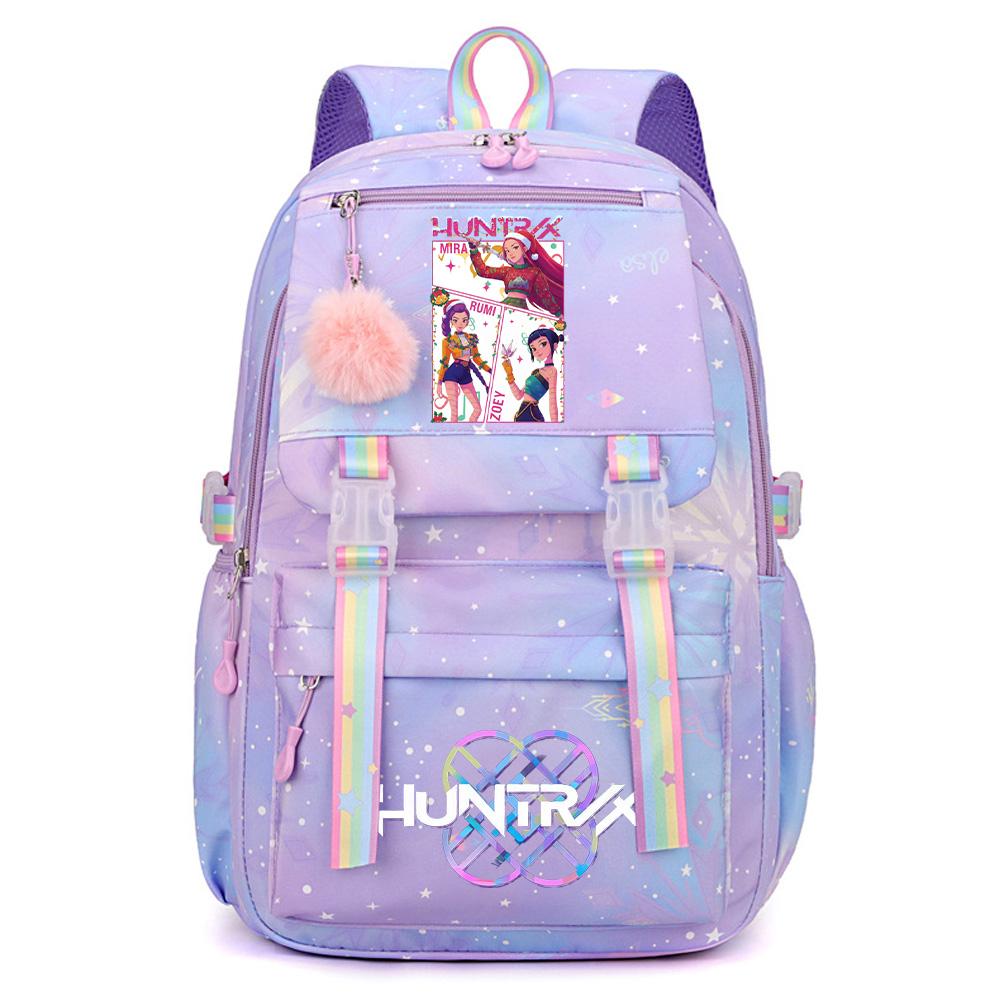 Anime Christmas K-Pop Demon Hunters Printed Large Capacity Waterproof Backpack Teenger Student Girl Boy Schoolbag Bookbag Women Waterproof Travel Bag