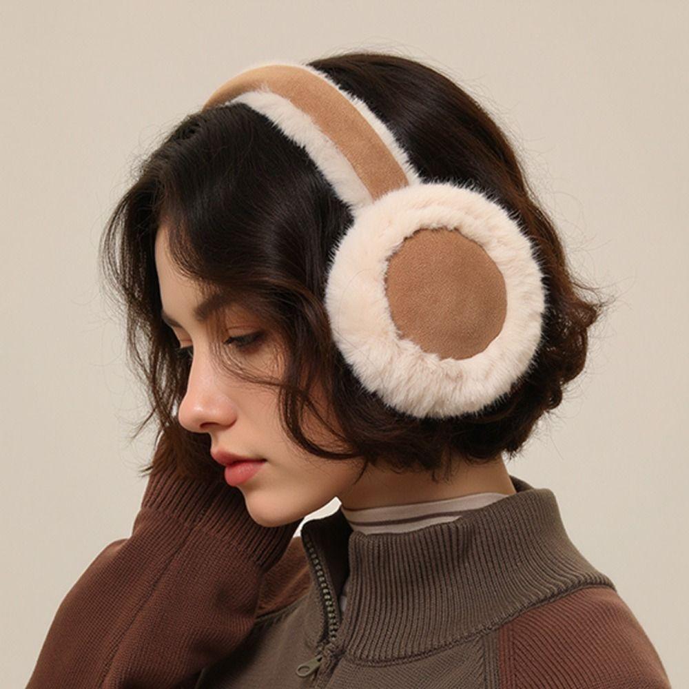 Ear Cap Winter Plush Earmuffs Solid Color Foldable Ear Cover Comfortable Suede Earmuffs Girl