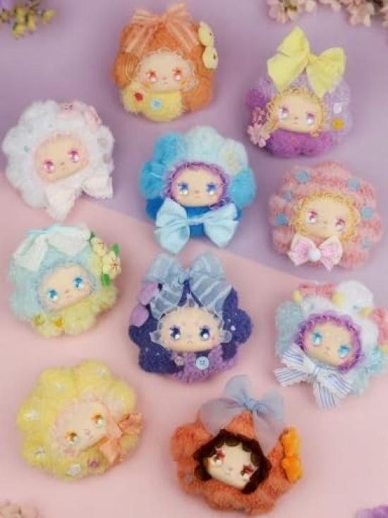 LOVELY EMMA Saisai Hanarei Series Mascot Plush Toy Blind Box Lovebu Plush Toy Lovebu Doll Glass Face Fluffy Wavy Lace Colorful Colors Ribbon 8 Types 2