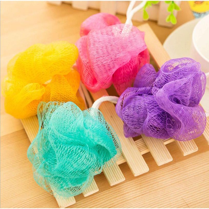 Bath Bathsite Ball Cleaning Mesh Shower Wash Sponge Product Washing Body Flower