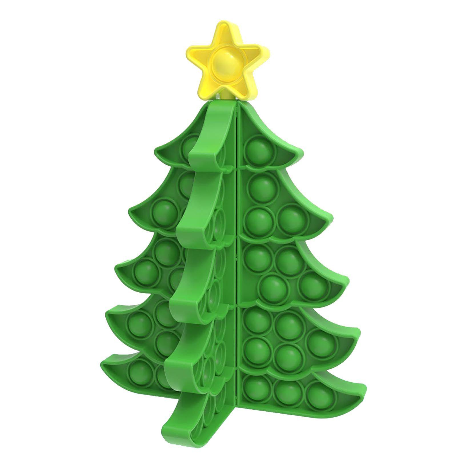 

Рождественская елка Фиджет Поп Ит Пузырьки Простой Димпл Игрушка Антистресс Рождество Green