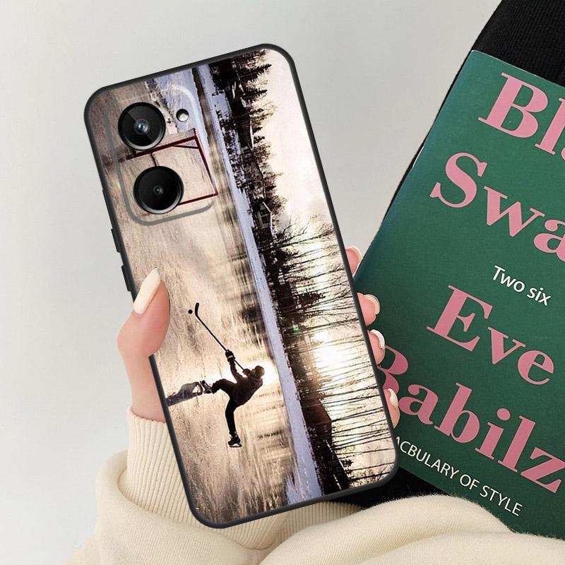 Hot Sport Ice Hockey For Realme C67 C55 C53 C51 C35 C33 C30 C21Y C25s C15 9 10 11 12 Pro Plus GT Neo 5 6 Case