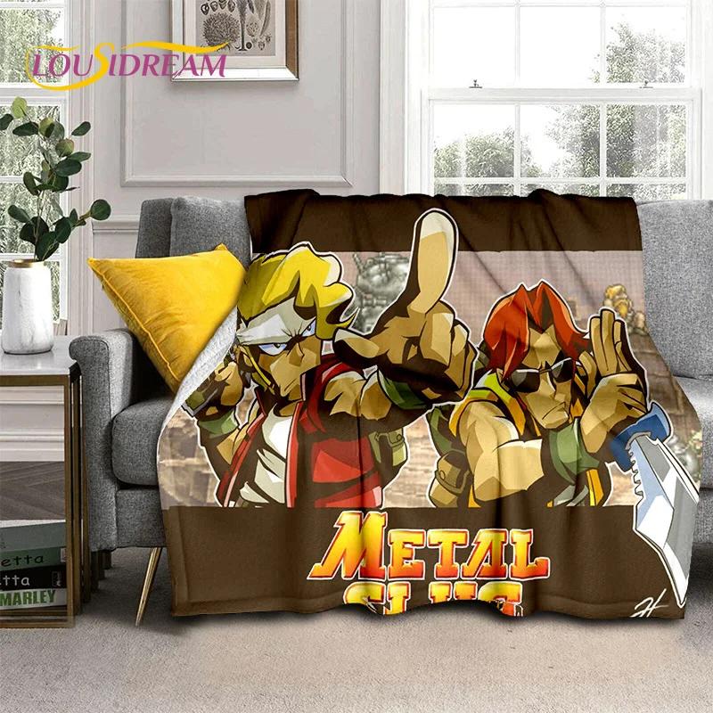 Cartoon Metal Slug Gamer Retro Game Blanket,Soft Throw Blanket for Home Bedroom Bed Sofa Picnic Travel Office Cover Blanket Kids