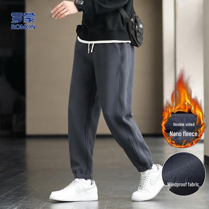 

Romon Men s Fleece-Lined Casual Pants L