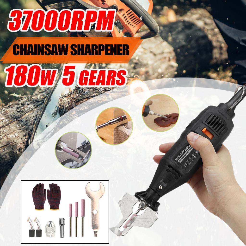 37000rpm 5 Speed Power Grinder Sharpening Handheld Chain Machine 180W Electric Mini Saw Grind Sharpening Machine Power Tool Set