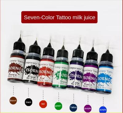 7 Colors Water Transfer Tattoo Cream | Semi-Permanent Body Art for Women/Men/Kids | Waterproof Geometric Patterns
