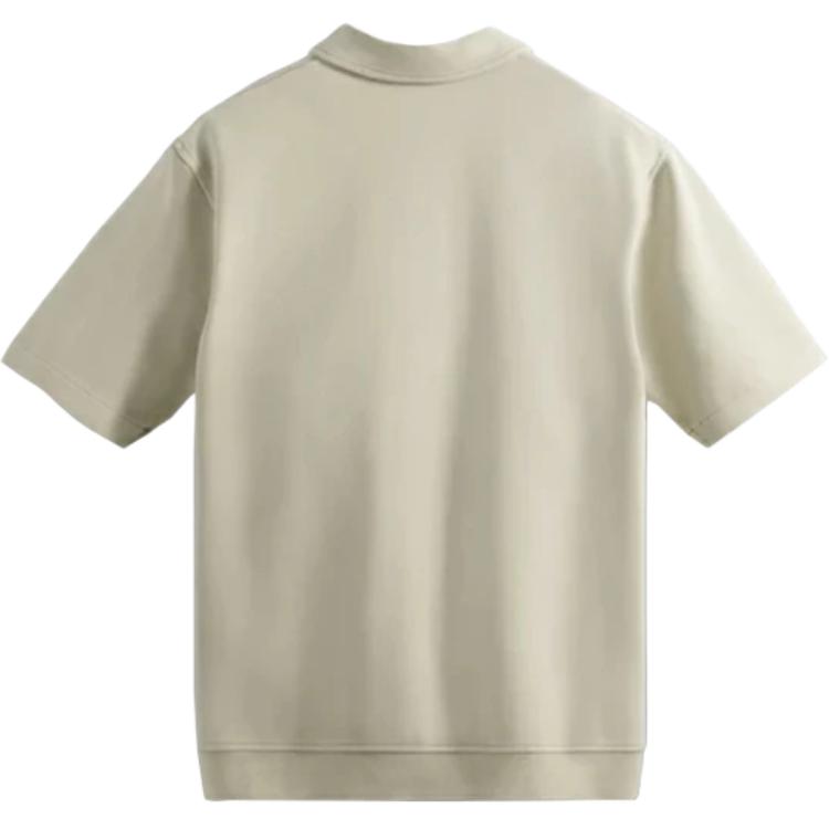 Kith Crystal Washed Graham Polo Muslin Unisex Tops Cream KHM030432-106