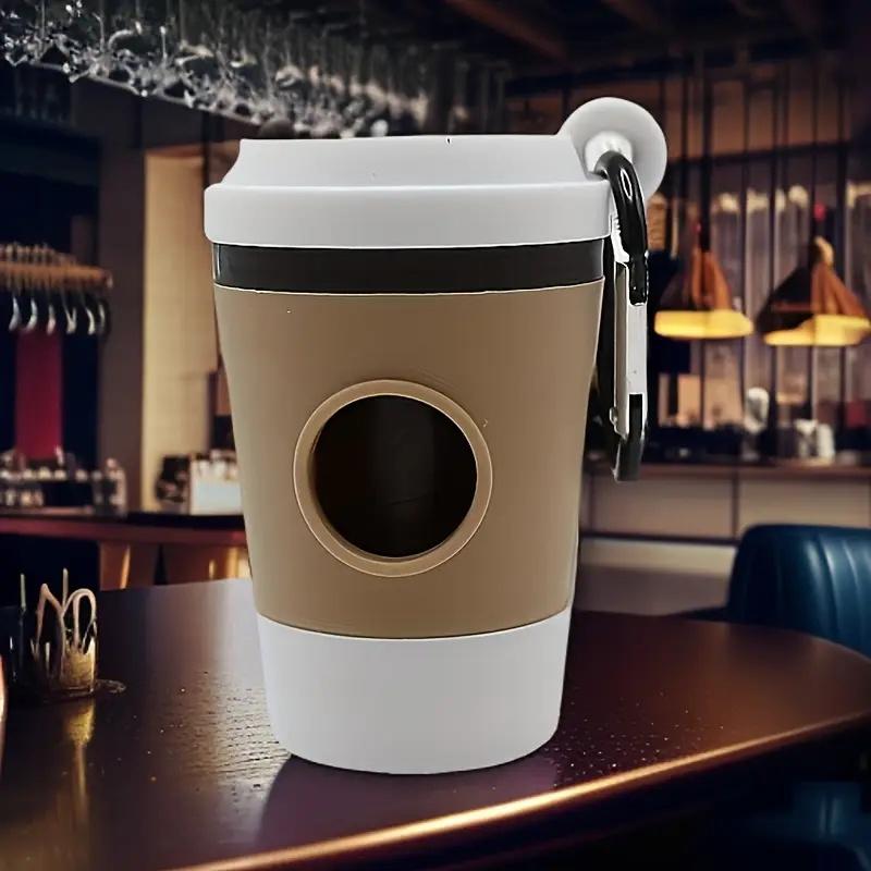 

Creative Design Coffee Cup Pet Garbage Bag Dispenser, Portable Outdoor Dog Walking Toilet Picking Garbage Bag Storage