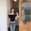 2025 Summer Women's Slim-Fit Off-Shoulder T-Shirt