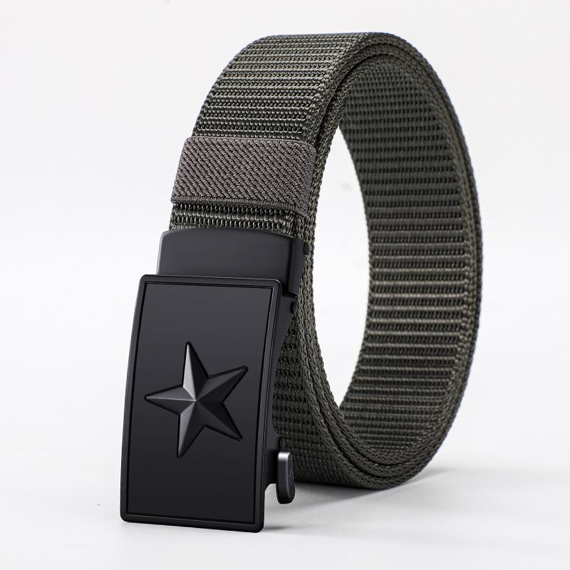 Special Belt For Military Training Alloy Toothless Automatic Buckle Belt Comfortable And Breathable Outdoor Training Leisure Tactical Belt