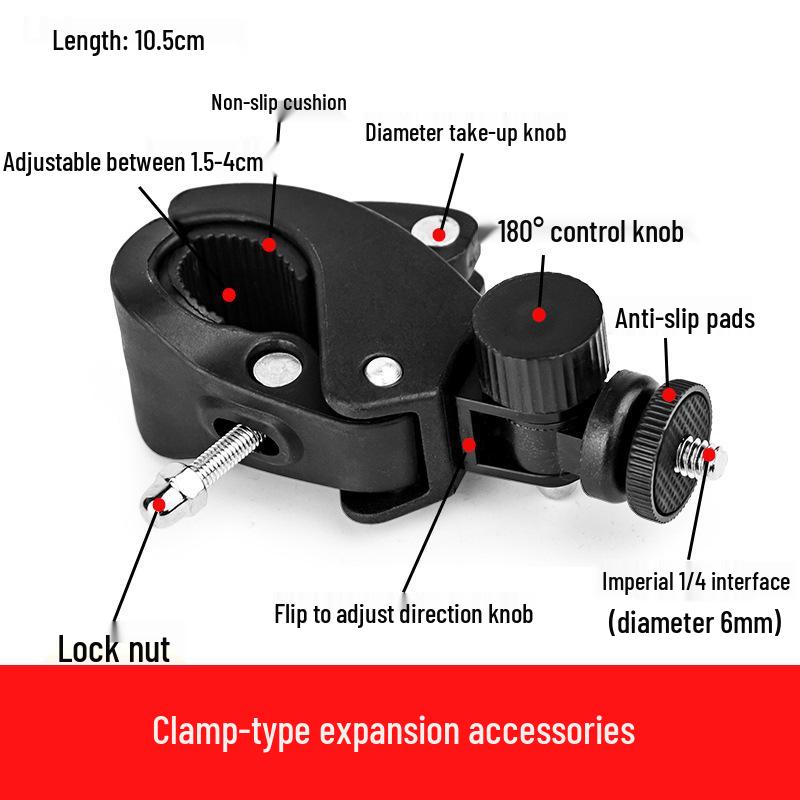 Universal Tripod Mount: Mobile, Tablet & Camera Adapter for Horizontal/Vertical Shooting - Live Streaming Accessory Clip
