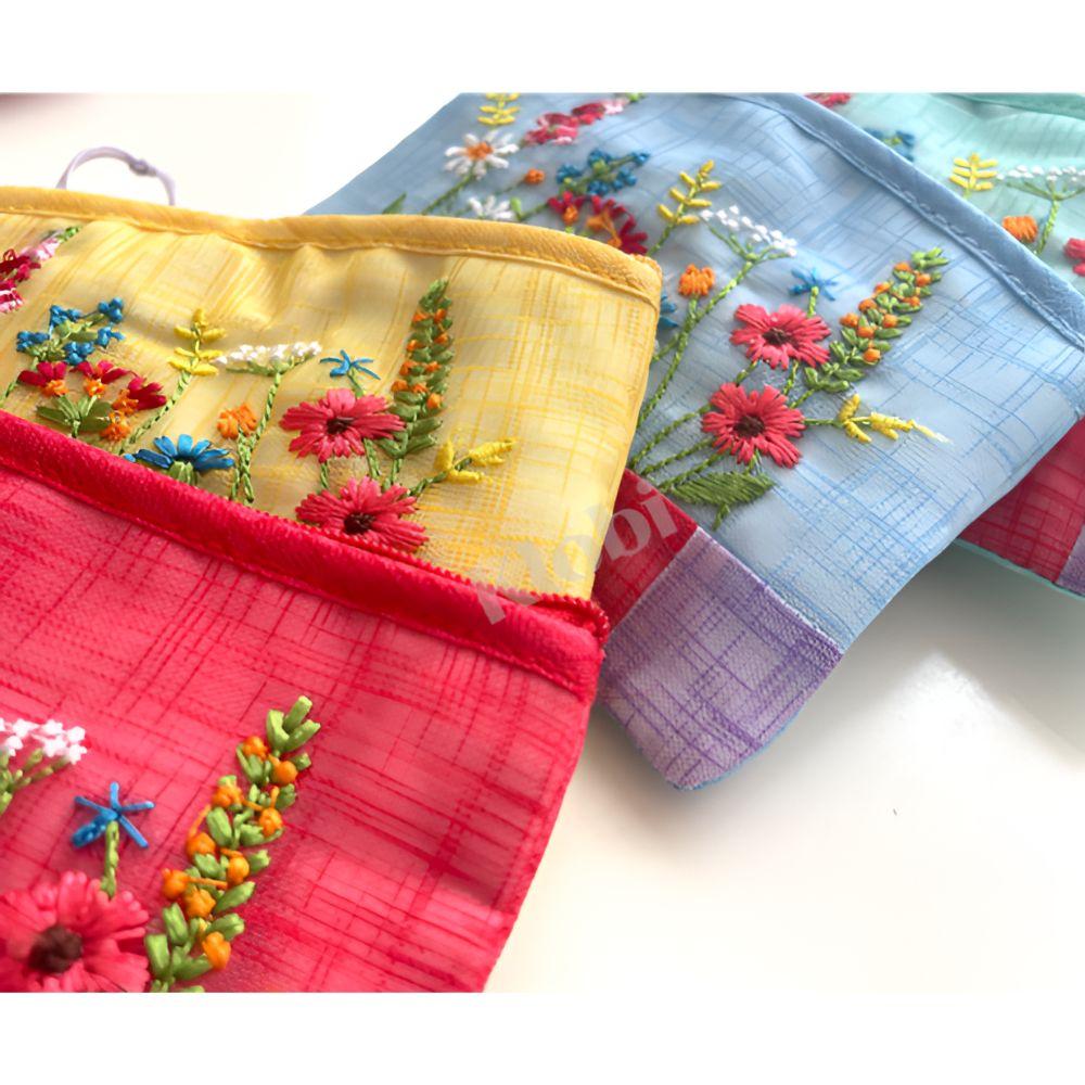 Korean Traditional Saekdong Coin Pouch Set 5pcs Ramie Fabric Small Wallet Gift