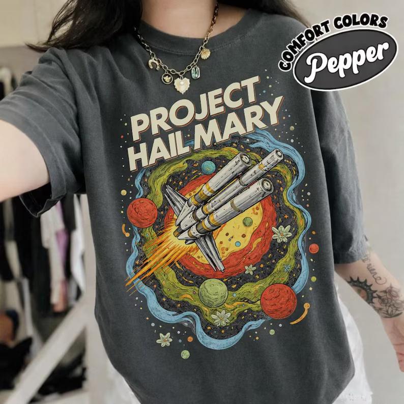 

2026 Unisex Fashion TShirt Project Hail Mary Cotton Tees Short Sleeve Oversized High Quality Summer T Shirt O Neck Soft Clothes 4XL