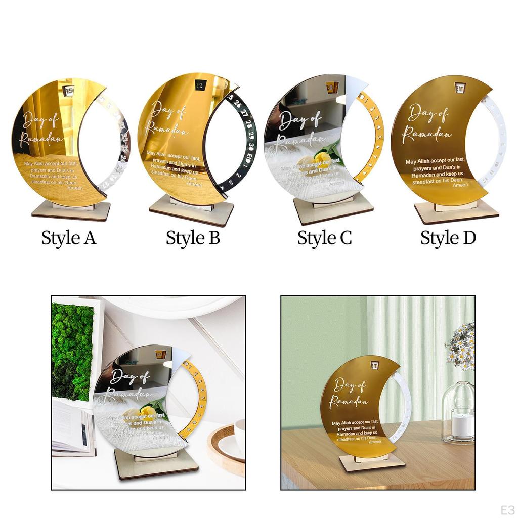 Eid Mubarak Advent Calendar Moon Decoration Diameter 20cm Decorative Traditional Arab Crafts for