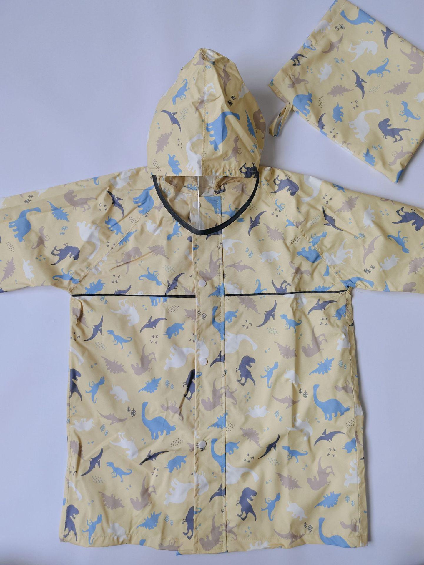 

Japanese Style Pink Girls Raincoat - Long Rainproof School & Hiking Poncho S лимонно-жовтий колір