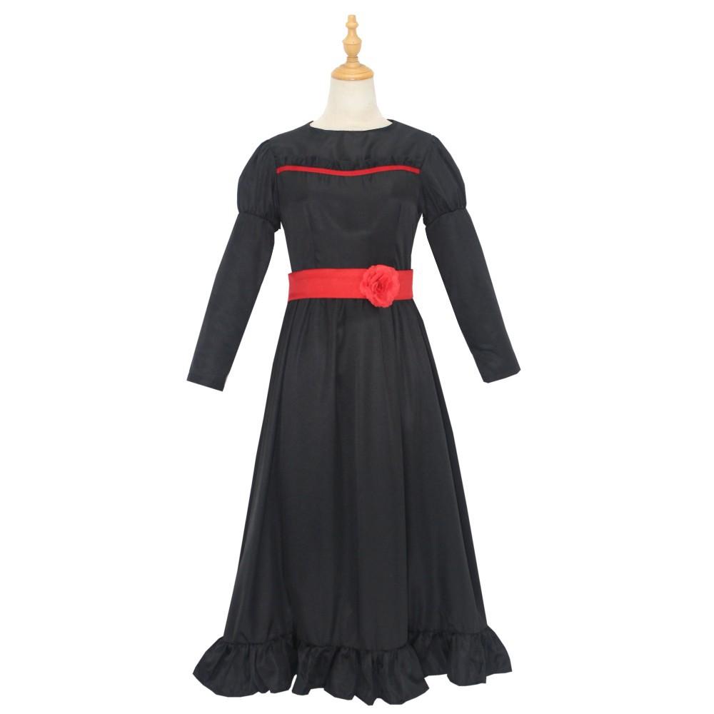 Anime Terrifying Bride's Chachi Annabelle Cosplay Costume Wig Summoning Doll Mask Woman Girl Evil Halloween Horror Costume Suits