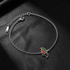 Reunion Guadeloupe Martinique French Guiana Enamel Dainty Chain Bracelet 304 Stainless Steel Patriotic Souvenir Wrist Jewelry