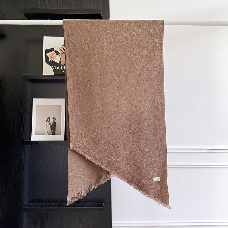 New Winter Cashmere Scarf For Women Soft Solid Color Tassel Shawl Wrap Thick Warm Blanket Echarpe Pashmina Female Scarves