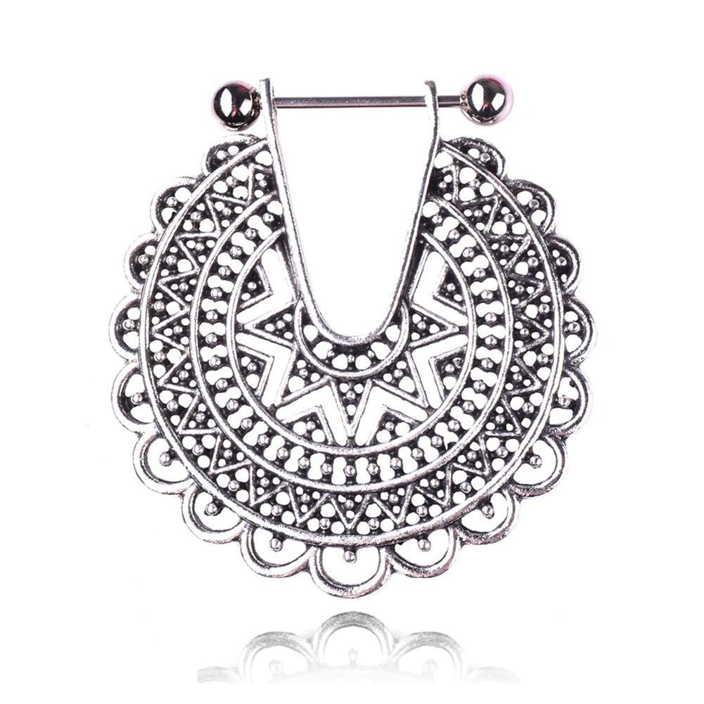 Anello per Piercing al Capezzolo in Pizzo Traforato Retrò Bohemien alla Moda da Donna