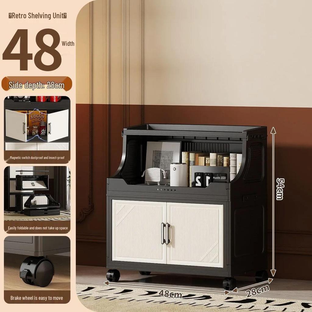 Foldable Multi-layer Storage Cabinet for Home: Ideal for Bedroom, Kitchen, or Bathroom