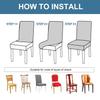 100% Waterproof Chair Covers for Dining Room, Stretch Parson Chair Slipcovers for Chairs, Washable Chair Protectors for Kitchen, Hotel, Restaurant
