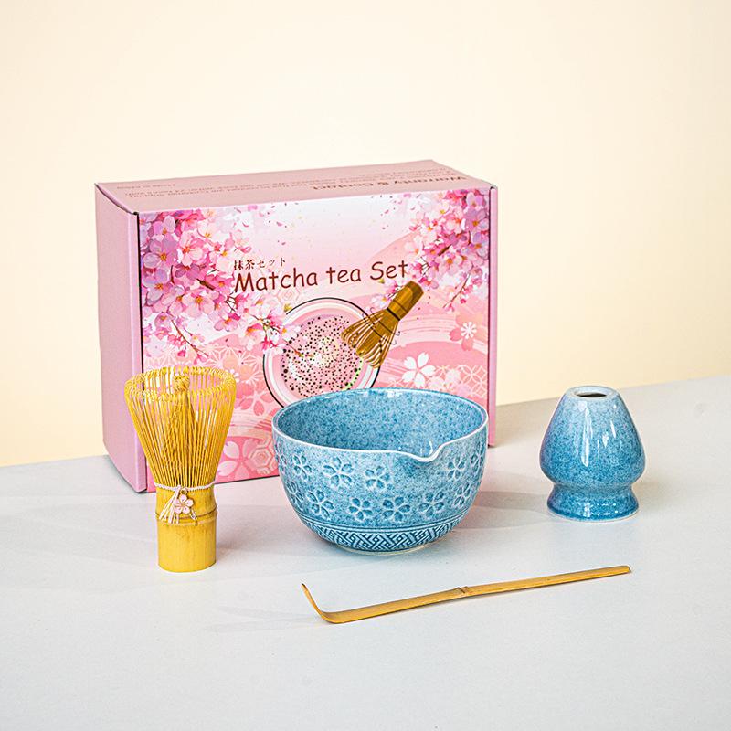 

Japanese Matcha Bowl and Whisk Holder Tea Bowl with Pouring Spout for Office Table Tea Ceremony Party Gift 500ml